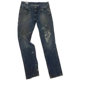 Levis 32x34 Destroyed Denim Jeans Mens Thrashed Destructed Tattered